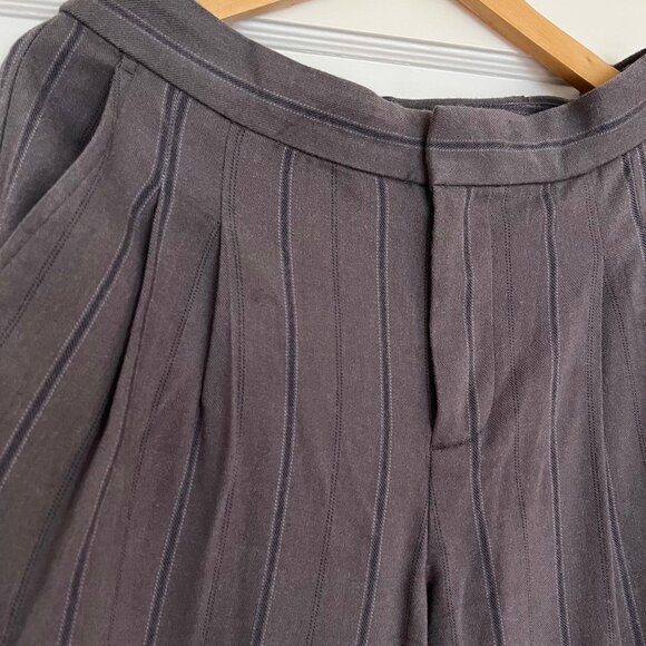 Madewell The Harlow Low-Slung Wide-Leg Pant in Pinstripe | Size 4 - Picture 5 of 8